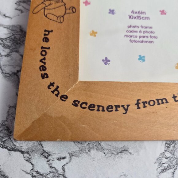 Vintage Disney's Winnie The Pooh 4x6 Wooden Picture Frame - Picture 5 of 8